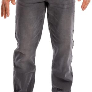 Men's Jeans Athletic Fit - Roomier Fit in Waist, Hip, and Thighs - Flexible Stretch Denim - Straight Leg Jeans